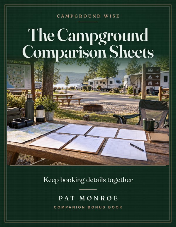 The Campground Comparison Sheets bonus book cover